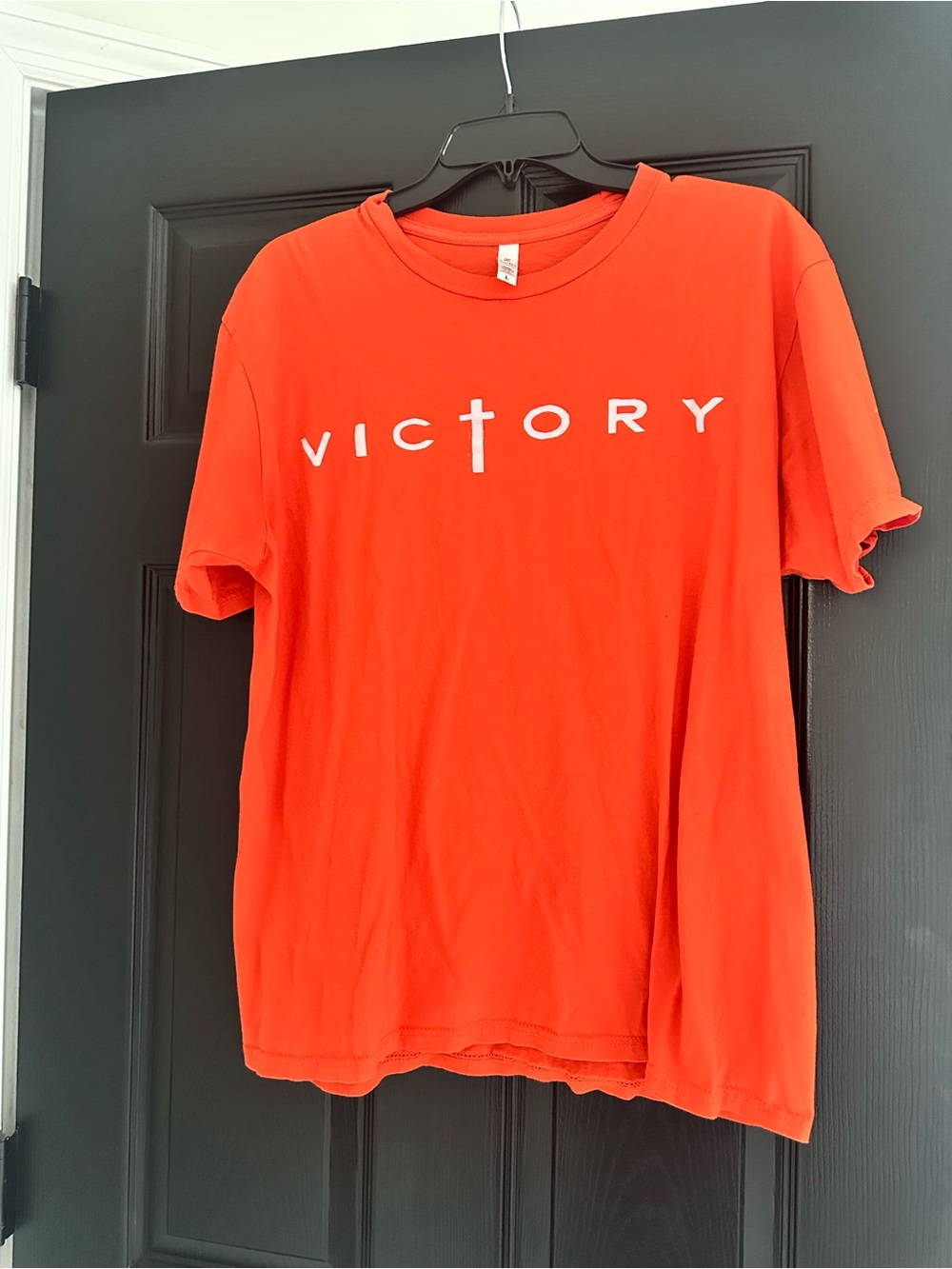 Men's Orange 'VICTORY' Graphic Tee - Short Sleeve Crew